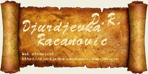 Đurđevka Račanović vizit kartica